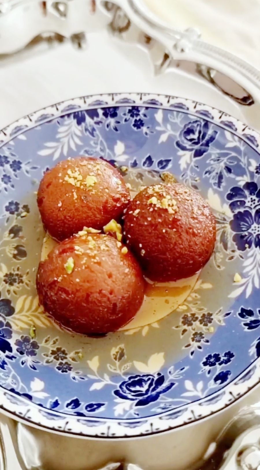 Pakistani-style gulab jamun served as Eid dessert