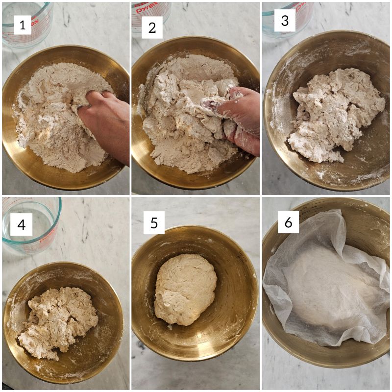 Steps to make dough for naan