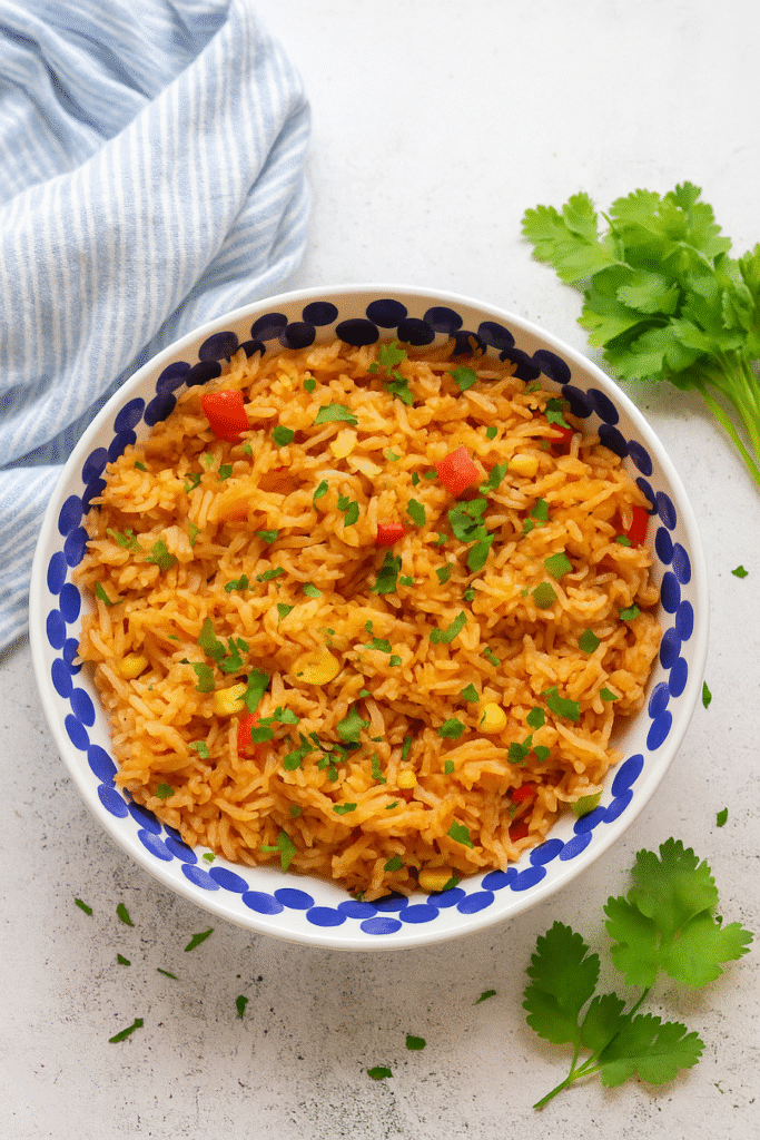 Quick and easy one-pot Peri Peri Rice with fiery spices and vibrant garnish