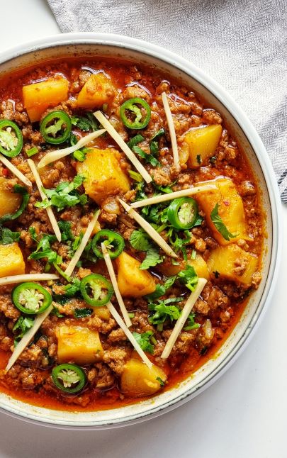 Aloo Keema (Mince and Potato curry) recipe