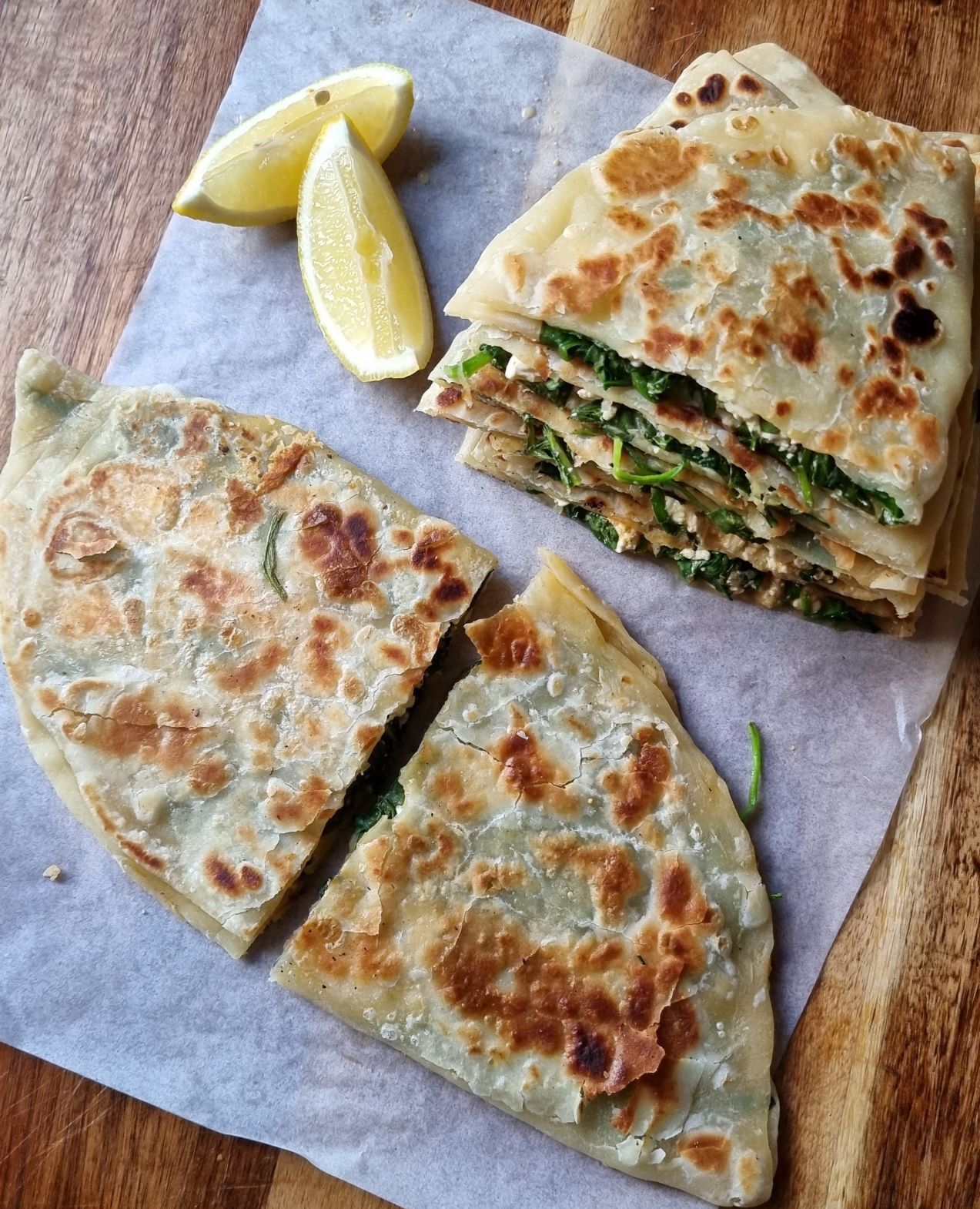 Spinach & Cheese Gozleme Sugar Spice & More