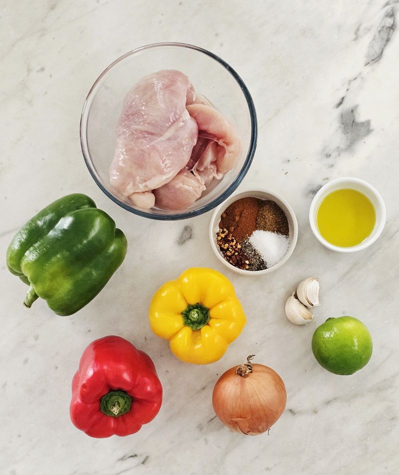 Ingredients for Chicken Fajitas