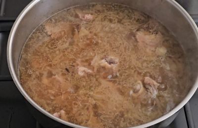 Broth preparation for Afghan pulao