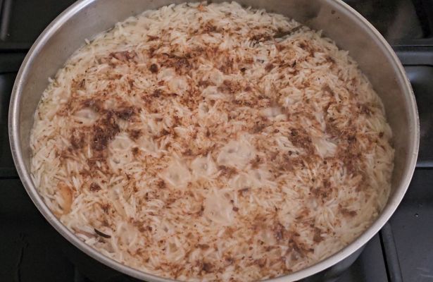 Char Masala sprinkled over rice