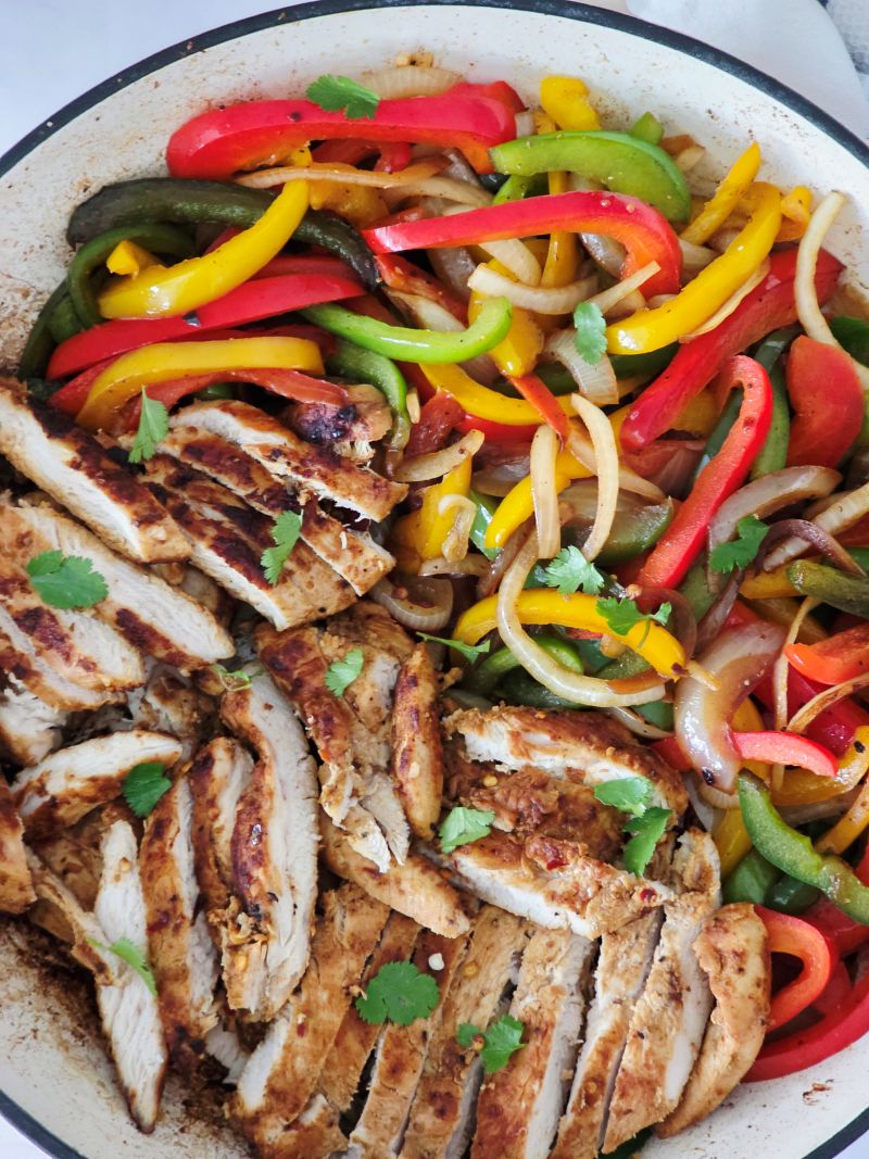 Easy Chicken Fajitas in skillet