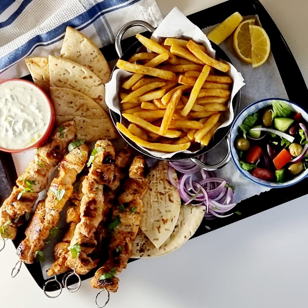 Chicken Souvlaki with Tzatziki