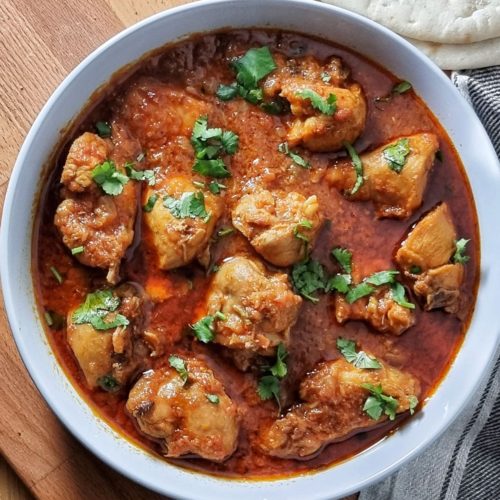 Chicken curry in a bowl