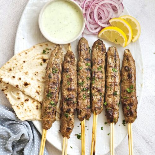 Seekh kebabs - ground meat kebabs on skewers