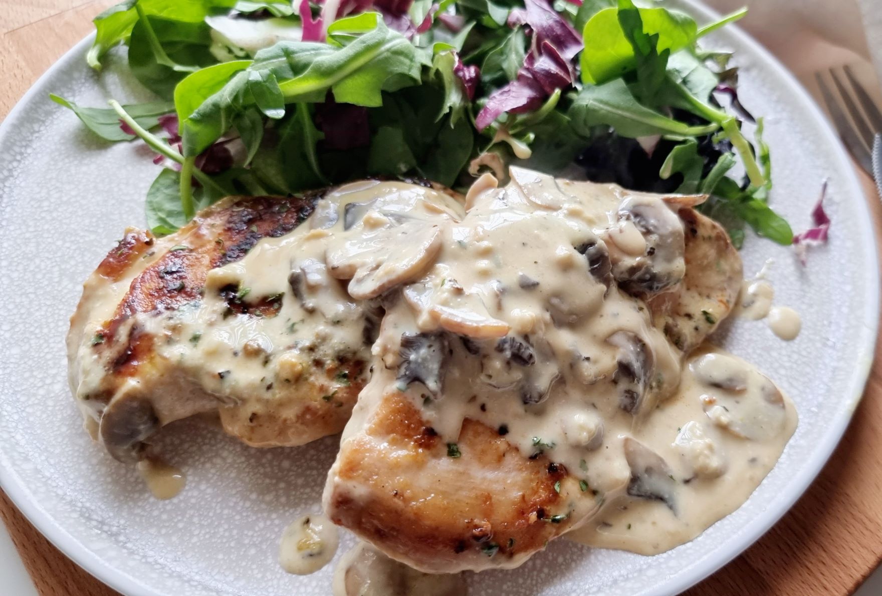 Chicken with Creamy mushroom sauce 6