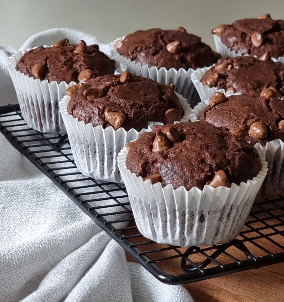 Double Chocolate Chip Muffins Sugar Spice & More