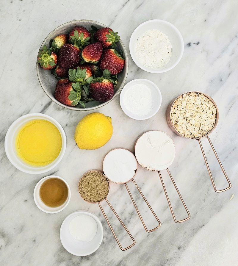 Ingredients for Strawberry Crumble