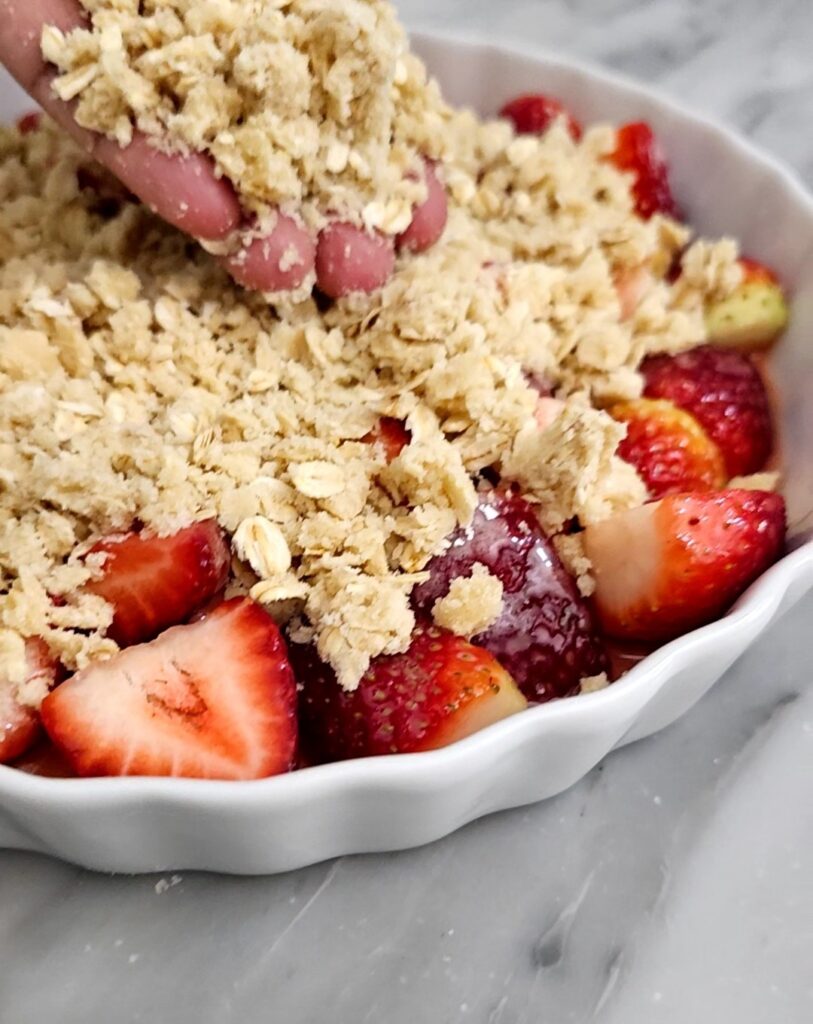 Strawberry Crumble assembly