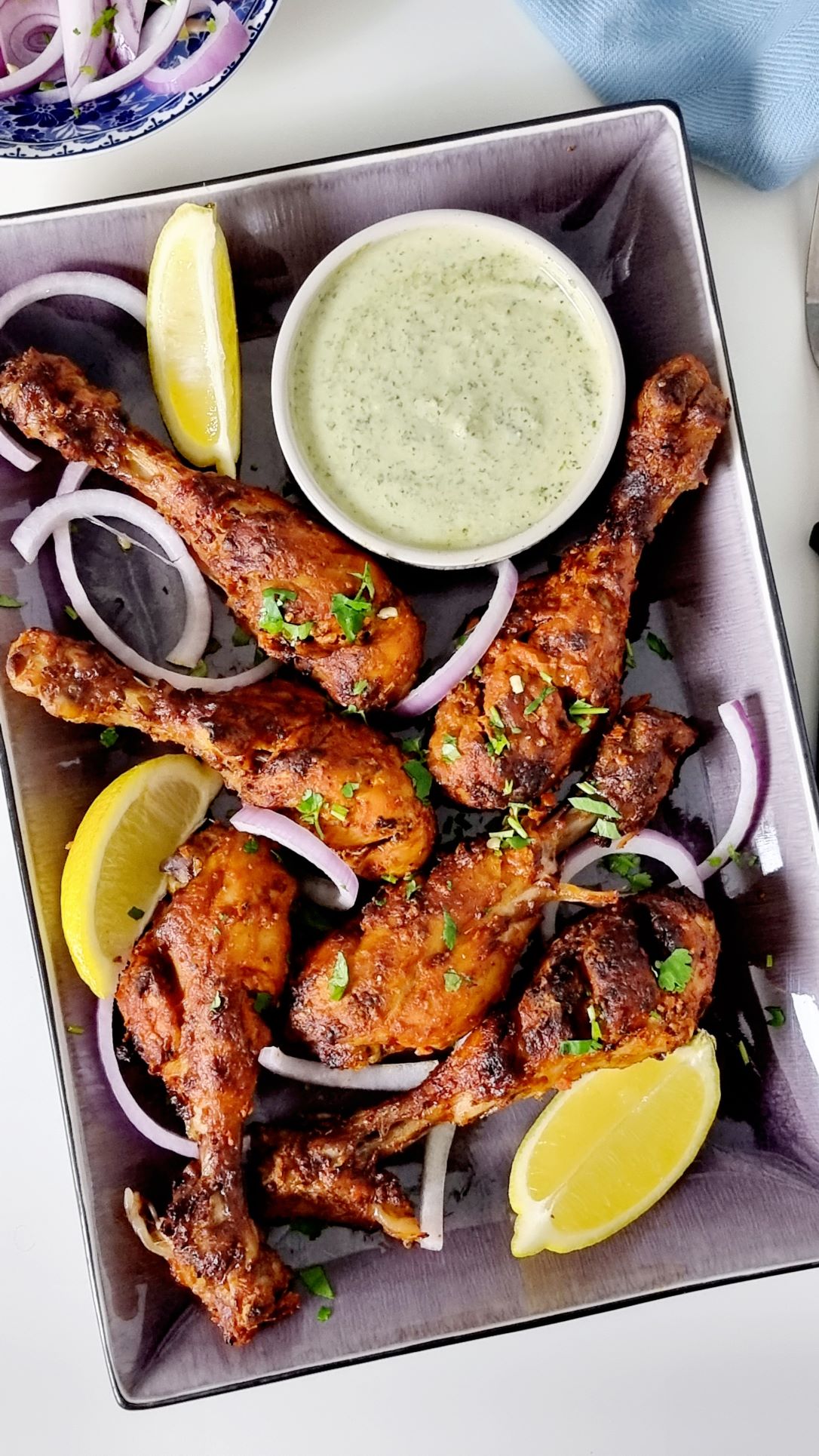 Air Fryer Tandoori Chicken Legs - A Cedar Spoon