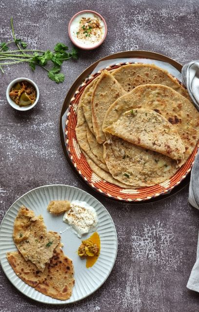 Aloo Paratha Stuffed flat bread with potatoes