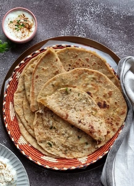 Aloo Paratha Stuffed flat bread with potatoes