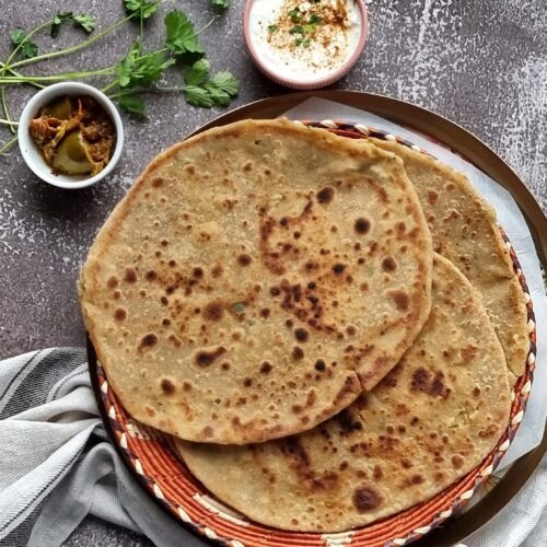 Crispy Aloo Paratha stuffed with spiced potato filling