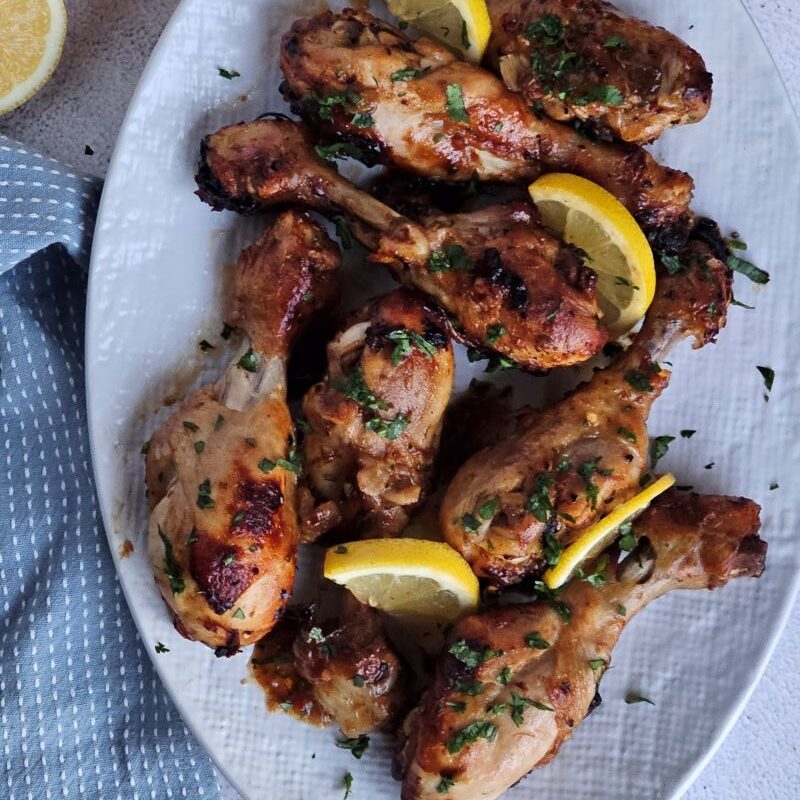 Lemon Garlic Roasted Drumsticks