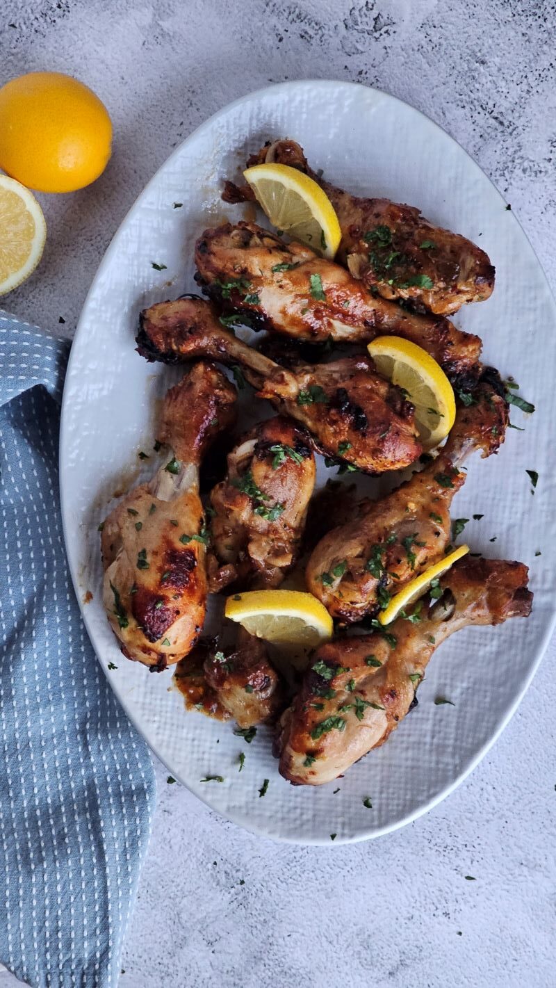 Lemon Garlic Roasted Drumsticks