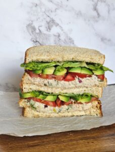 Tuna and avocado sandwich