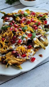 Palak Pata Chaat crispy spinach leaves with toppings