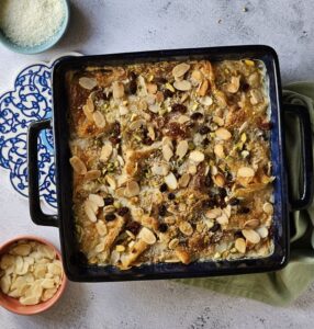 Traditional Egyptian bread pudding