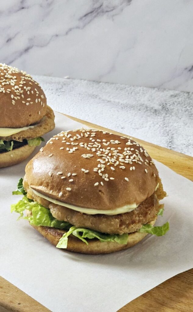 McChicken Burger  with crispy chicken and shredded lettuce