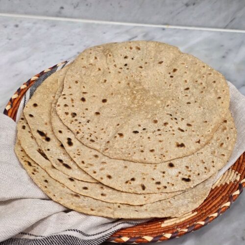 Stack of fresh roti