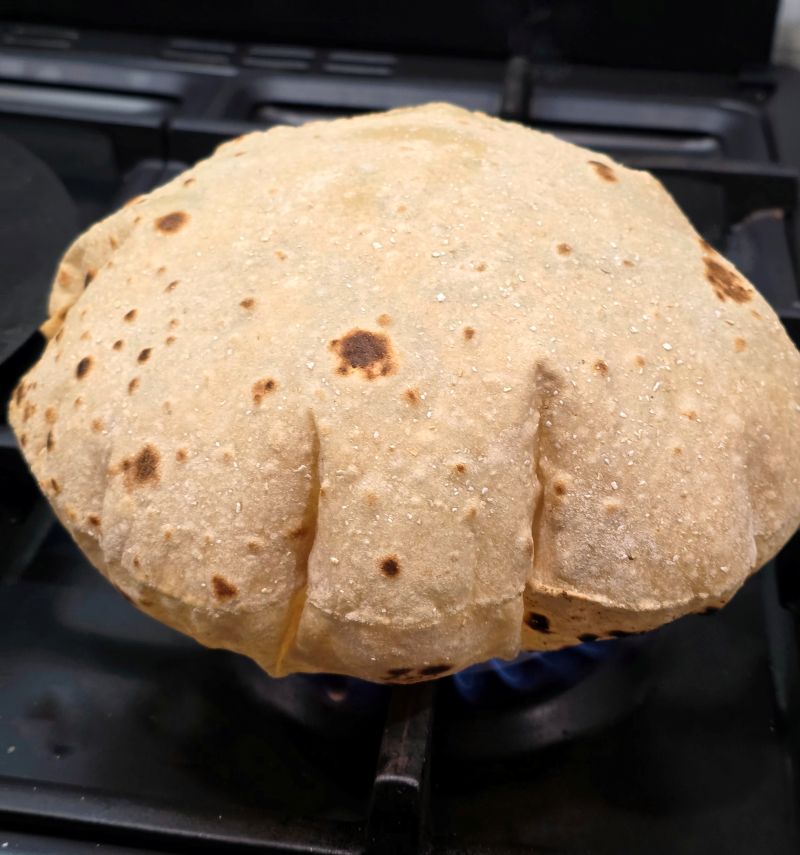Puffed up Roti